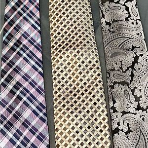 Three Men’s Dress Neck Ties